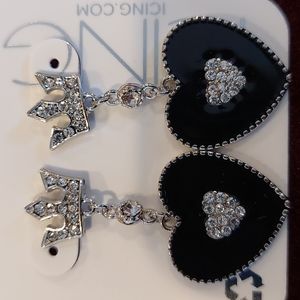 Icing Crown/Heart Earrings